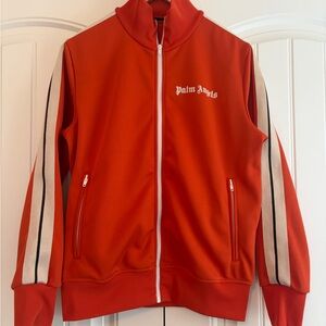Palm‎ Angels Logo Printed Zipped Track Jacket Men's Size M Orange